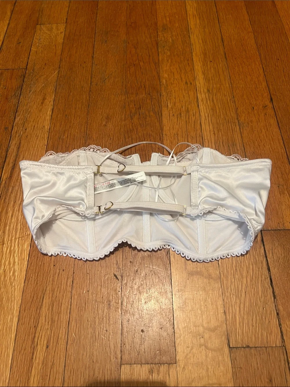 Free People Intimately Lots of Love Strapless Corset Top in Satin White, Medium